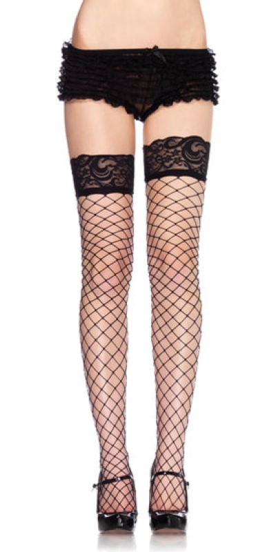 LEG AVENUE  SEDUCTIVE Calze medie a rete leg avenue con top in pizzo