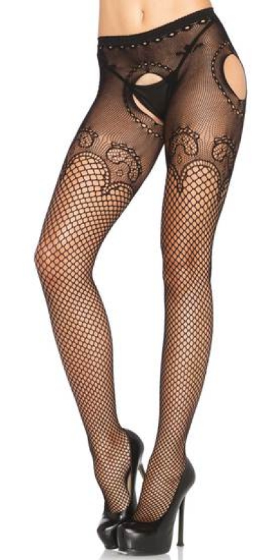 LEG AVENUE  DELIGHT Collant stampato con cut-out