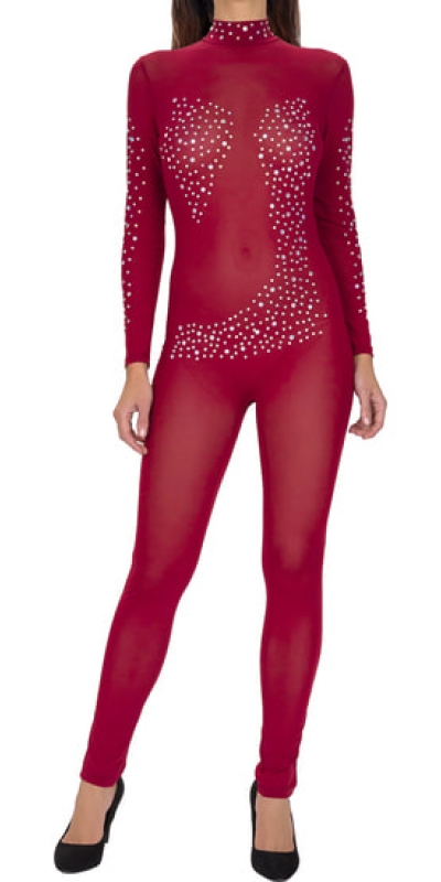 MONO  RED SPARKLE Strass rosso