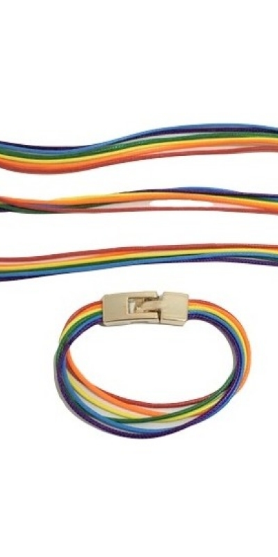 PULSERA CUERDA COLORES BANDERA Bracciale intrecciato con i colori della bandiera lgbt.