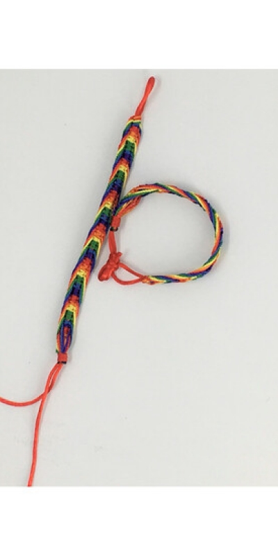 PULSERA DE CINTA BANDERA LGBT+ Bracciale regolabile con i colori della bandiera lgbt+