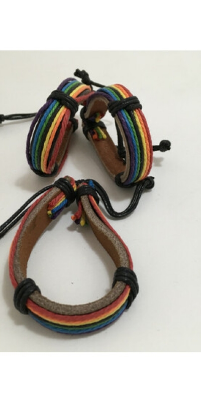 PULSERA Bracciale in pelle che celebra la diversità e l'orgoglio lgbt+