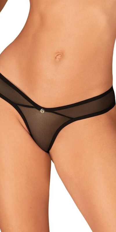 TANGA GLANDEZ XS/S Tanga nero, elegante, morbido, versatile e comodo.