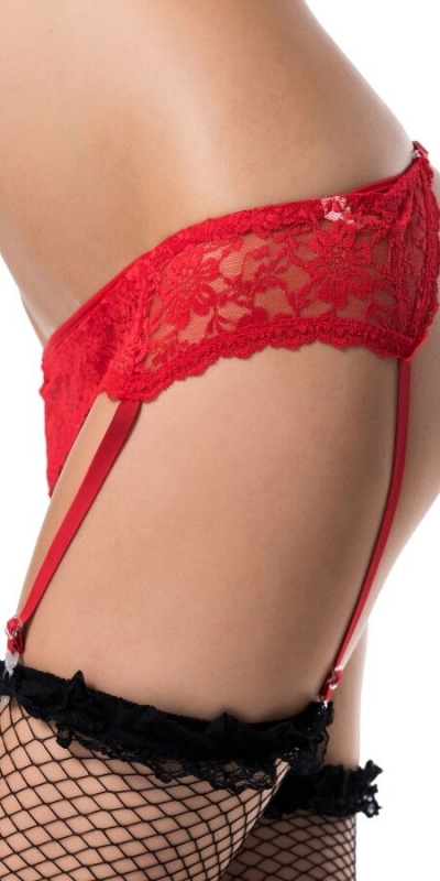 LIGUERO  LOVELY Descrizione: sensuale tanga con reggicalze in pizzo