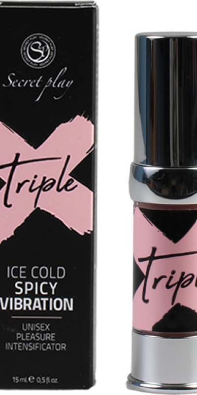 TRIPLE X Gel che combina vibrazioni fredde, speziate e unisex