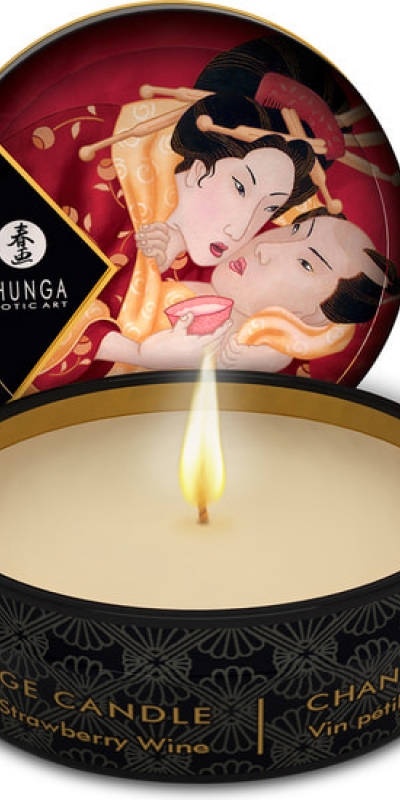 VELA SHUNGA CHAMPAGNE Candela da massaggio shunga fragole con champagne