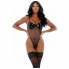 Body lingerie nero a contrasto