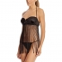 Set nero di lingerie con dettagli sexy.