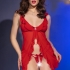 Babydoll rosso di chilirose con cavallo aperto