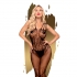 Bodystocking in rete aperta con pizzo sensuale.