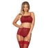 Set di lingerie rossa sensuale taglia s/m regolabile