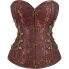 Corset elegante marrón realza figura sofisticada

corset elegante marrone esalta la figura