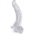 King cock clear - pene curvo realistico con testicoli 16,5 cm trans