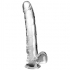 Dildo trasparente king cock clear per un piacere realistico