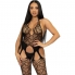 Leg avenue bodystocking a rete con cuori - nero