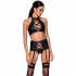 Set di lingerie passion in pelle nera