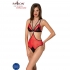 Body in pizzo e tulle rosso passion