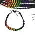 Bracciale regolabile in filo con bandiera lgbt